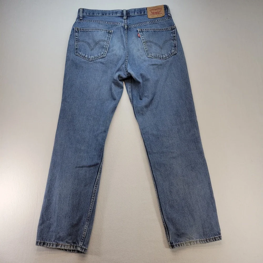 Levi's 550 Jeans Mens 34x32 Blue Relaxed Tapered Leg 100% Cotton Denim